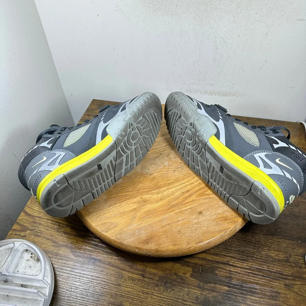 Nike Air Trainer 1 Utility Dark Smoke Grey Yellow DH7338-001 Mens 9.5 Mid Top